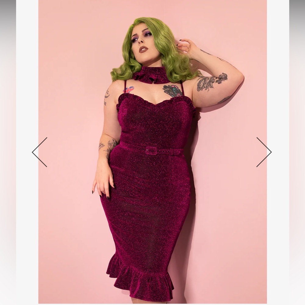 XXL Vixen by Michelline Pitt “Waiting Room” dress from Beetlejuice collection.